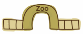 動物園の門のイラスト